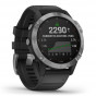 Zegarek Garmin Fenix 6 Solar srebrny z czarnym paskiem