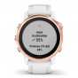 Zegarek Garmin Fenix 6S Pro różowozłoty z białym paskiem