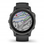 Zegarek Garmin Fenix 6S Pro Sapphire szary z czarnym paskiem