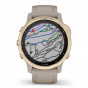 Zegarek Garmin Fenix 6S Pro Solar jasnozłoty z piaskowym paskiem