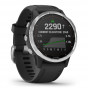 Zegarek Garmin Fenix 6S Solar srebrny z czarnym paskiem