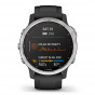 Zegarek Garmin Fenix 6S Solar srebrny z czarnym paskiem