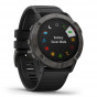 Zegarek Garmin Fenix 6X Pro Sapphire szary z czarnym paskiem + PL TOPO