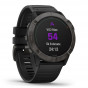 Zegarek Garmin Fenix 6X Pro Solar tytanowy szary z czarnym paskiem + PL TOPO