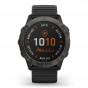 Zegarek Garmin Fenix 6X Pro Solar tytanowy szary z czarnym paskiem