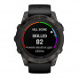 Zegarek Garmin Fenix 7 Pro Sapphire Solar szary tytanowy DLC z czarnym paskiem