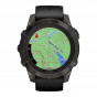 Zegarek Garmin Fenix 7 Pro Sapphire Solar szary tytanowy DLC z czarnym paskiem