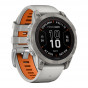 Zegarek Garmin Fenix 7 Pro Sapphire Solar tytanowy z szarym paskiem