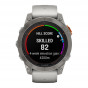 Zegarek Garmin Fenix 7 Pro Sapphire Solar tytanowy z szarym paskiem