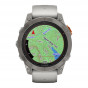 Zegarek Garmin Fenix 7 Pro Sapphire Solar tytanowy z szarym paskiem