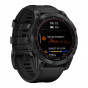 Zegarek Garmin Fenix 7 Sapphire Solar czarny tytan DLC z czarnym paskiem