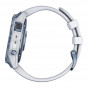 Zegarek Garmin Fenix 7 Sapphire Solar jasnoniebieski tytan DLC z białym paskiem