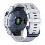 Zegarek Garmin Fenix 7 Sapphire Solar jasnoniebieski tytan DLC z białym paskiem