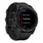 Zegarek Garmin Fenix 7 Solar niebieskoszary z czarnym paskiem + PL TOPO