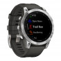 Zegarek Garmin Fenix 7 srebrny z grafitowym paskiem