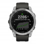 Zegarek Garmin Fenix 7 srebrny z grafitowym paskiem