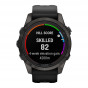 Zegarek Garmin Fenix 7S Pro Sapphire Solar szary tytanowy DLC z czarnym paskiem