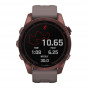 Zegarek Garmin Fenix 7S Sapphire Solar ciemnobrązowy tytan z szarym paskiem