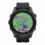 Zegarek Garmin Fenix 7S Sapphire Solar tytanowo-szary DLC z czarnym paskiem