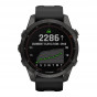 Zegarek Garmin Fenix 7S Sapphire Solar tytanowo-szary DLC z czarnym paskiem