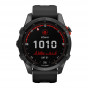 Zegarek Garmin Fenix 7S Solar niebieskoszary z czarnym paskiem