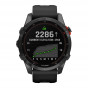 Zegarek Garmin Fenix 7S Solar niebieskoszary z czarnym paskiem