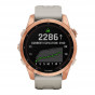 Zegarek Garmin Fenix 7S Solar różowozłoty z jasnopiaskowym paskiem