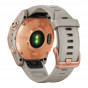 Zegarek Garmin Fenix 7S Solar różowozłoty z jasnopiaskowym paskiem