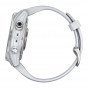 Zegarek Garmin Fenix 7S srebrny z białym paskiem