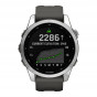 Zegarek Garmin Fenix 7S srebrny z grafitowym paskiem + PL TOPO