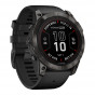 Zegarek Garmin Fenix 7X Pro Sapphire Solar szary tytanowy DLC z czarnym paskiem