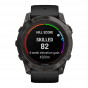 Zegarek Garmin Fenix 7X Pro Sapphire Solar szary tytanowy DLC z czarnym paskiem