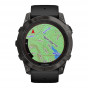 Zegarek Garmin Fenix 7X Pro Sapphire Solar szary tytanowy DLC z czarnym paskiem