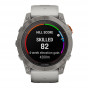 Zegarek Garmin Fenix 7X Pro Sapphire Solar tytanowy z szarym paskiem