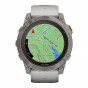 Zegarek Garmin Fenix 7X Pro Sapphire Solar tytanowy z szarym paskiem + PL TOPO