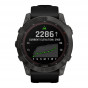 Zegarek Garmin Fenix 7X Sapphire Solar tytanowo-szary DLC z czarnym paskiem