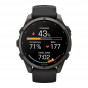 Zegarek Garmin Fenix 9 47 mm Carbon Gray (DLC) z paskiem Black