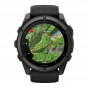 Zegarek Garmin Fenix 9 51 mm Carbon Gray (DLC) z paskiem Black