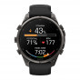 Zegarek Garmin Fenix 9 Pro 47 mm Carbon Gray (DLC) z paskiem Black/Pebble Gray