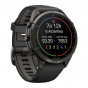 Zegarek Garmin Fenix 9 Pro inReach 43 mm Carbon Gray (DLC) z paskiem Black/Gray
