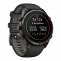 Zegarek Garmin Fenix 9 Pro inReach 47 mm Carbon Gray (DLC) z paskiem Black/Gray