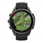Zegarek Garmin Fenix 9 Pro inReach 47 mm Carbon Gray (DLC) z paskiem Black/Gray