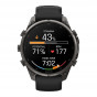 Zegarek Garmin Fenix 9 Pro inReach 47 mm Carbon Gray (DLC) z paskiem Black/Gray