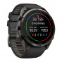 Zegarek Garmin Fenix 9 Pro inReach 51 mm Carbon Gray (DLC) z paskiem Black/Gray