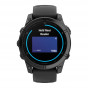 Zegarek Garmin Fenix E Slate Grey Steel z czarnym paskiem