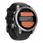 Zegarek Garmin Fenix E Stainless Steel z czarnym paskiem
