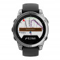 Zegarek Garmin Fenix E Stainless Steel z czarnym paskiem