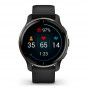 Zegarek Garmin Venu 2 Plus z niebieskoszarą ramką i czarną kopertą