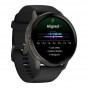 Zegarek Garmin Venu 4 45 mm Slate z paskiem w kolorze Black