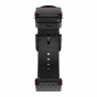 Pasek Polar Leather 20 mm Black-Red - rozmiar M/L